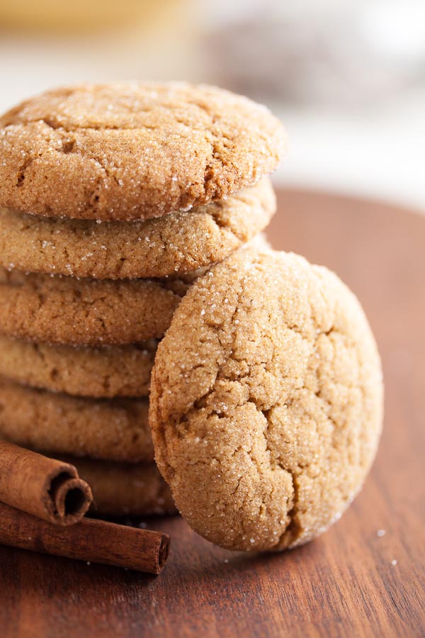 These chewy, soft gingersnap cookies have a lovely sugary coating and are absolutely bursting with ginger flavour. You'll love this one!