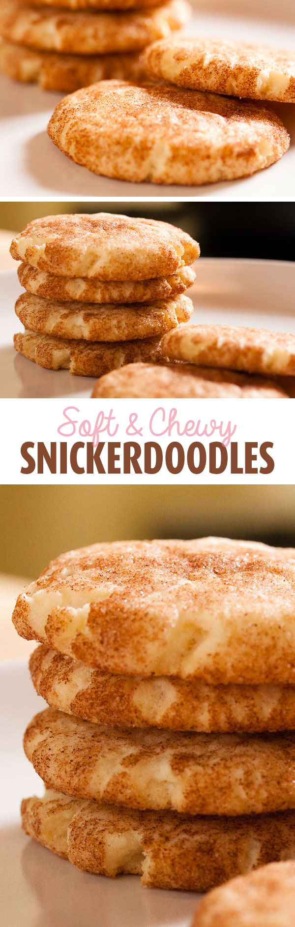 Soft, chewy, and cinnamon-y. Most of my coworkers had never heard of Snickerdoodles before, but now the recipe gets requested a lot!