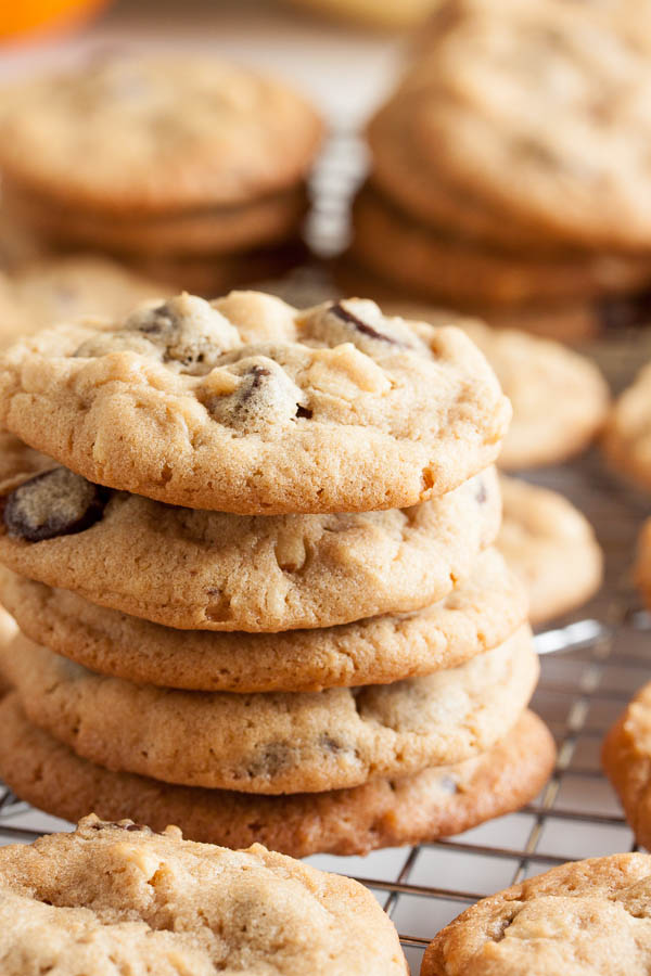 Peanut Butter Chocolate Chunk Cookies – slightly crispy on the outside, soft and chewy on the inside, with great peanut butter flavour.