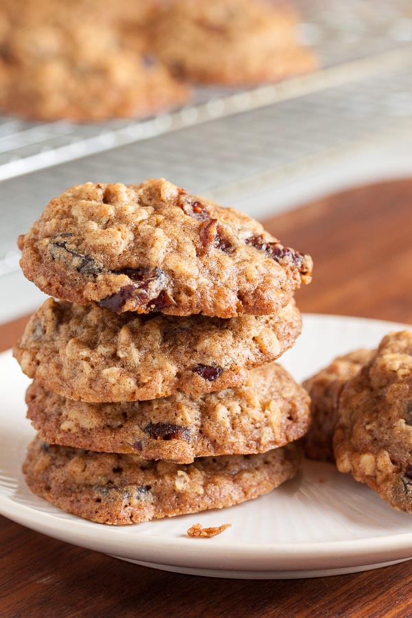 Walnut Cranberry Oatmeal Cookies – a sweet cookie contrasted with tart cranberries, soft and chewy oatmeal contrasted with crunchy walnuts.