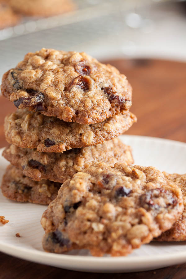 Walnut Cranberry Oatmeal Cookies – a sweet cookie contrasted with tart cranberries, soft and chewy oatmeal contrasted with crunchy walnuts.
