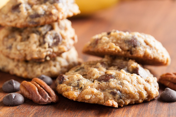 banana oatmeal chocolate chip cookies