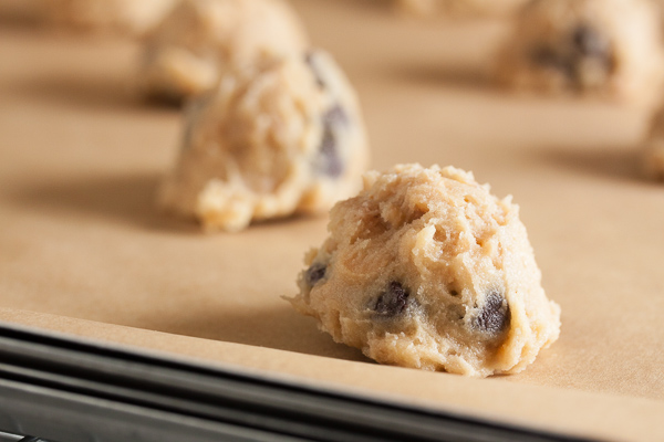 These Chewy Peanuty Chocolate Chip Toffee Cookies really live up to their name – they're perfectly chewy, chocolate-y, peanut-y, with a little extra sweetness from the toffee bits. Delicious!