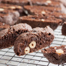 Perfectly crispy and intensely chocolate-y, these Double Chocolate Hazelnut Biscotti are great as-is, but even better when dipped in coffee. One of my favourites!
