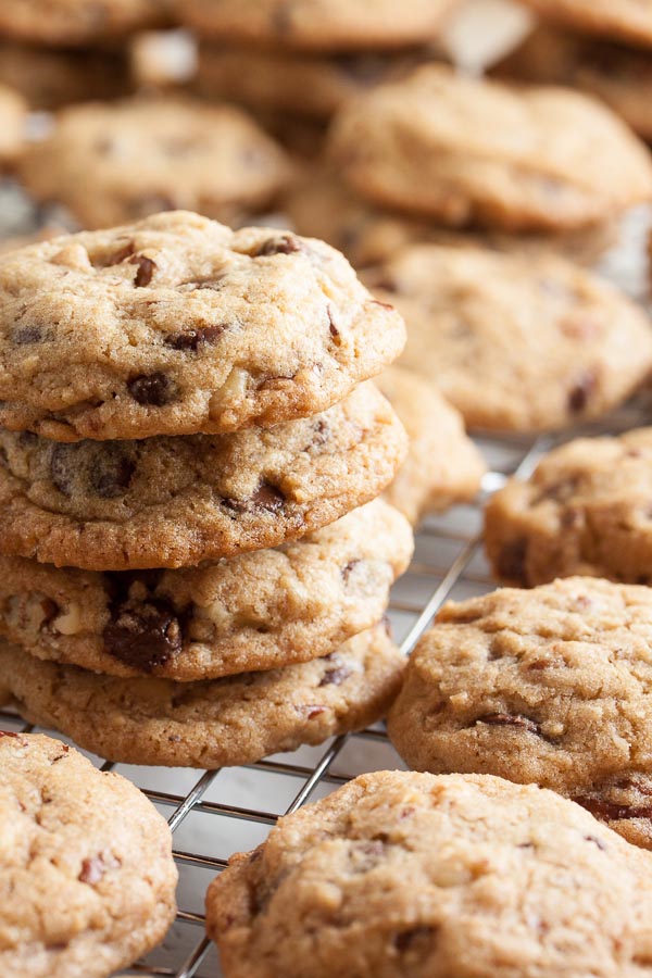 Nutty Chocolate Chip Cookies – there are lots of chocolate chips in here, but even more nuts. Two kinds of toasted nuts for lots of nutty flavour!