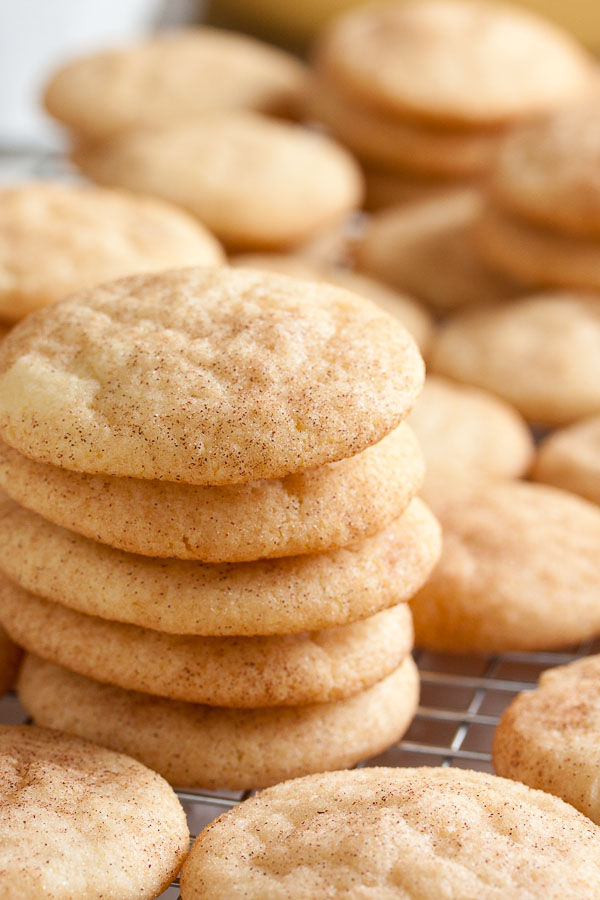 These Old-Fashioned Snickerdoodles are perfectly soft with a slightly tangy flavour, coated with that classic combination of sugar and cinnamon.