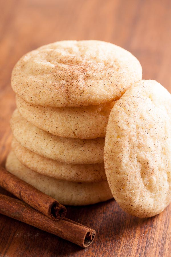 These Old-Fashioned Snickerdoodles are perfectly soft with a slightly tangy flavour, coated with that classic combination of sugar and cinnamon.