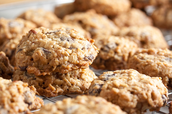 These really are the Ultimate Kitchen Sink Cookies – coconut, oatmeal, rich dark chocolate, toasted pecans, and little bursts of sweetness from the toffee bits.