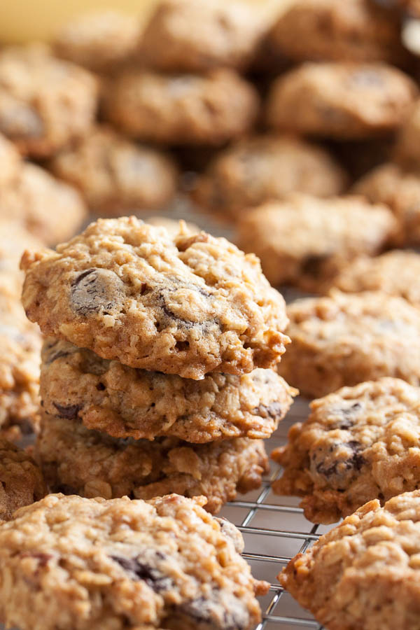 These really are the Ultimate Kitchen Sink Cookies – coconut, oatmeal, rich dark chocolate, toasted pecans, and little bursts of sweetness from the toffee bits.