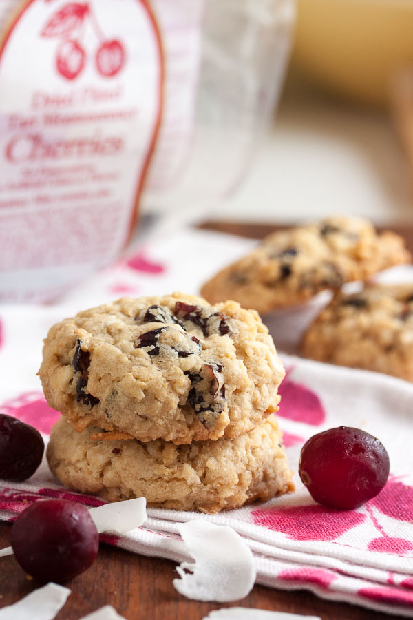 Cranberry-Cherry Coconut Oatmeal Cookies