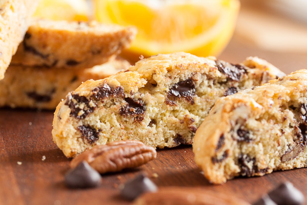 Chocolate, Orange and Pecan Biscotti