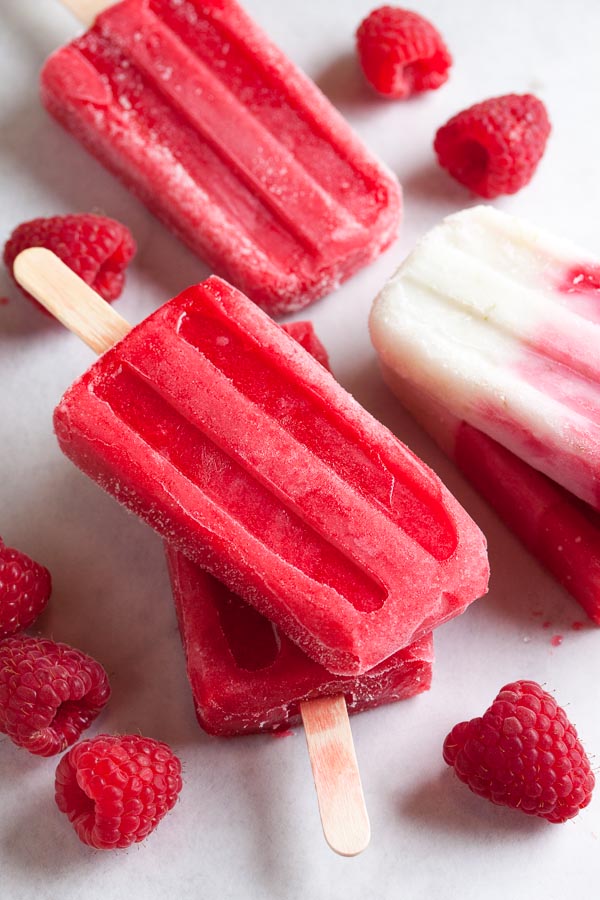 You can't beat these refreshing Raspberry Popsicles, made with lots of fresh juicy raspberries.