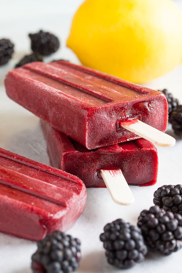 Blackberry Honey Popsicles – tart blackberries, sweet honey, and tangy yogurt combine for a perfectly refreshing summer treat!