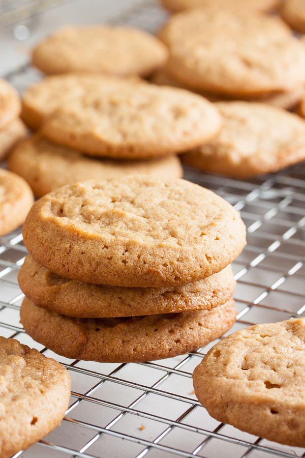 Soft Peanut Butter Cookies, with perfect peanut flavour and perfect soft chewy texture. A sure favourite!