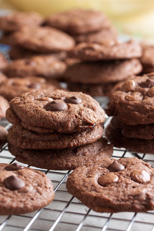 If you're craving chocolate, this Triple Chocolate Cranberry Cookie is for you – a rich chocolate cookie, plus two kinds of chocolate chips, plus tart dried cranberries.