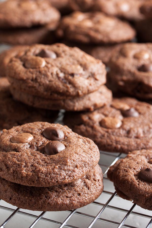 If you're craving chocolate, this Triple Chocolate Cranberry Cookie is for you – a rich chocolate cookie, plus two kinds of chocolate chips, plus tart dried cranberries.