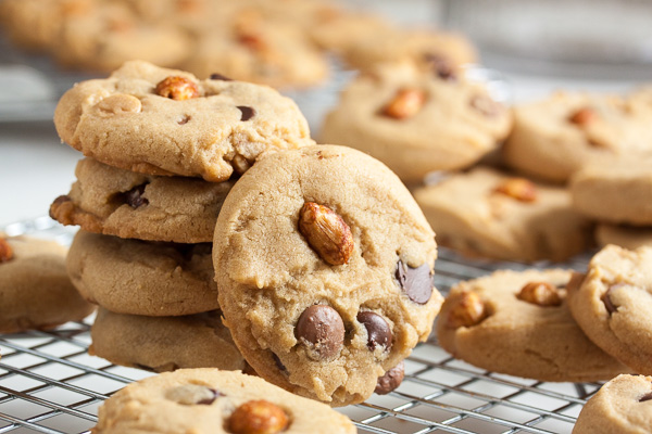 triple peanut and chocolate chip cookies