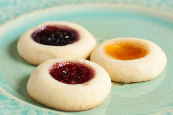 Jam Thumbprint Cookies – perfect little morsels of soft buttery cookie filled with a variety of sweet jams. Always a favourite!