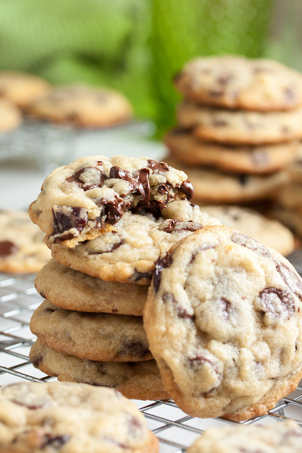 Soft and chewy Cherry Chocolate Chip Cookies, packed full of tons of chocolate chips and tart dried cherries.