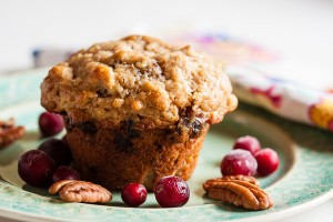 oatmeal muffins with dates, cranberries and pecans
