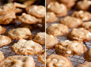 brown butter white chocolate macadamia cookies