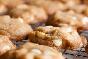 brown butter white chocolate macadamia cookies
