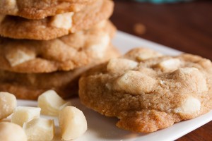 brown butter white chocolate macadamia cookies