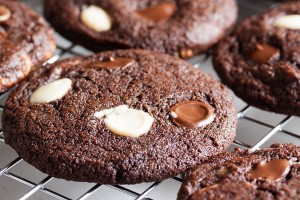 chocolate espresso white chocolate chip cookies