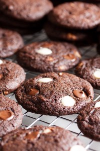 chocolate espresso white chocolate chip cookies