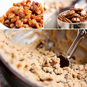 rum raisin chocolate chip cookies