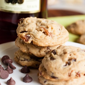 rum raisin chocolate chip cookies