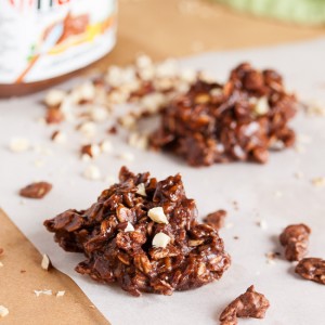 Nutella No-Bake Cookies – dense and fudgy. A perfect treat for when it's too hot to bake!