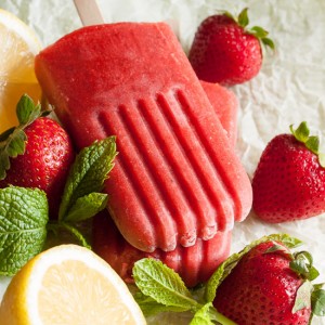 Strawberry Mint Popsicles – sweet, light and refreshing. A perfect summer treat.