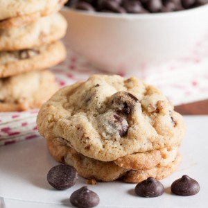 Chocolate Chip Cookies with Nuts – chewy cookies full of dark chocolate chunks, plus both the flavour and crunch of pecans or walnuts.