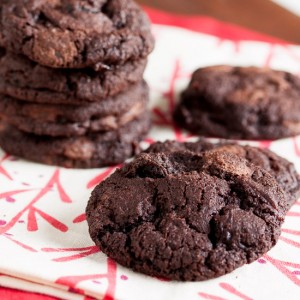 Dark Chocolate Sour Cherry Cookies – soft, dense, and oh-so-chocolate-y, with bursts of tart cherry throughout.