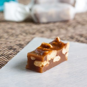 Spiced Maple Walnut Caramels, with the richly layered flavours of cinnamon, nutmeg and cloves, plus of course maple syrup and walnuts.