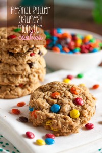 Peanut Butter Oatmeal Monster Cookies – soft and chewy, loaded with chocolate chips, butterscotch chips, and Mini M&Ms. You'll love this cookie!